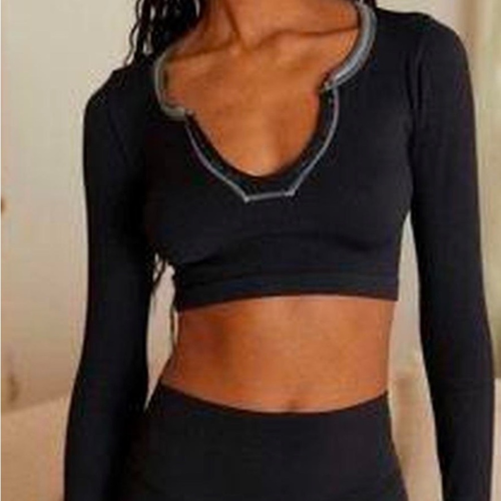 Out from under Urban outfitters XS black crop long sleeve